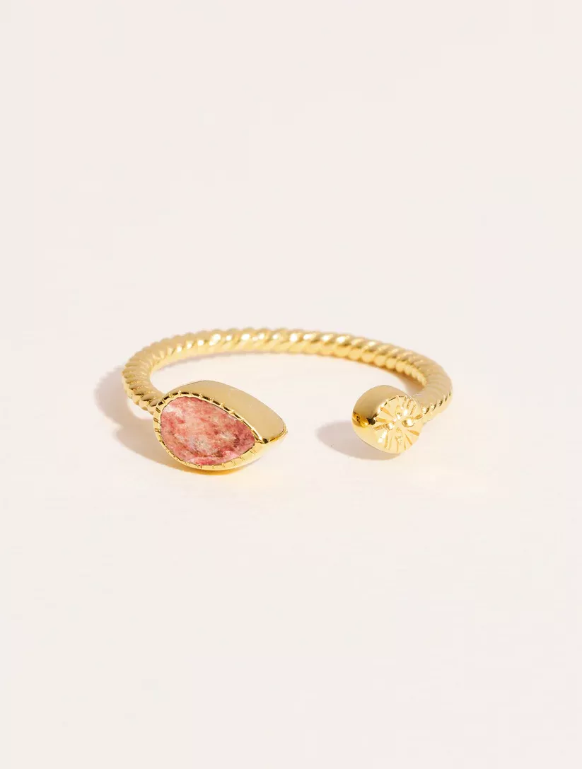 Be Maad Bali bague or j quartz fraise ajust