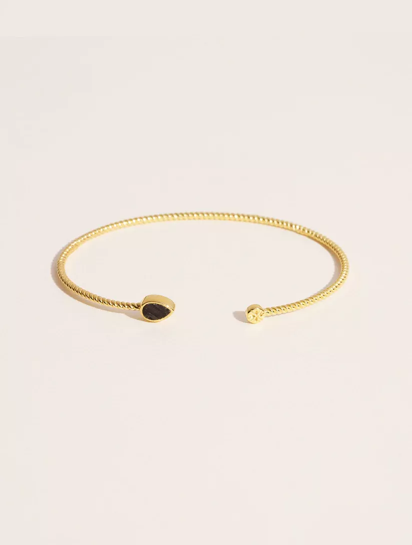 Be Maad Bali bracelet jonc onyx noir ajust