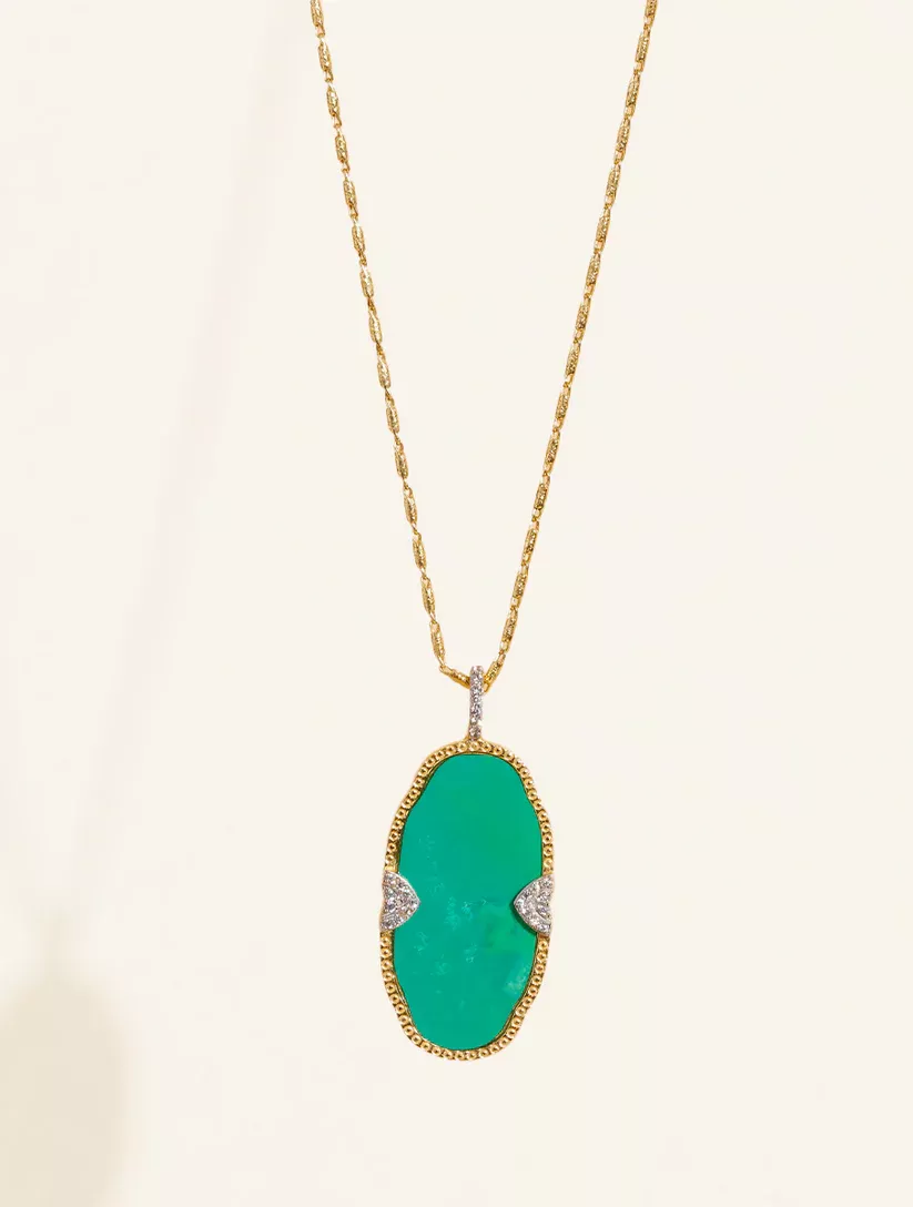Be Maad Belize sautoir turquoise zirc 58 cm