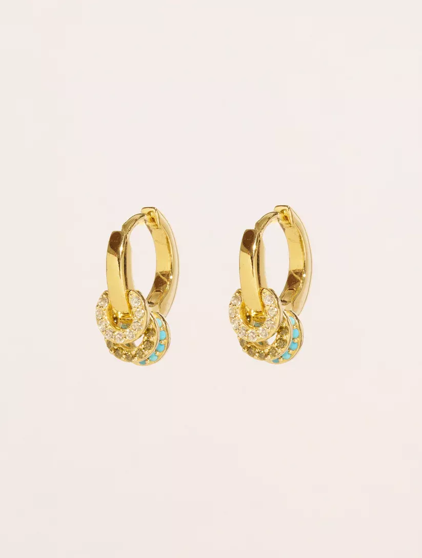 Be Maad Karma boucles blanc turquoi 1cm