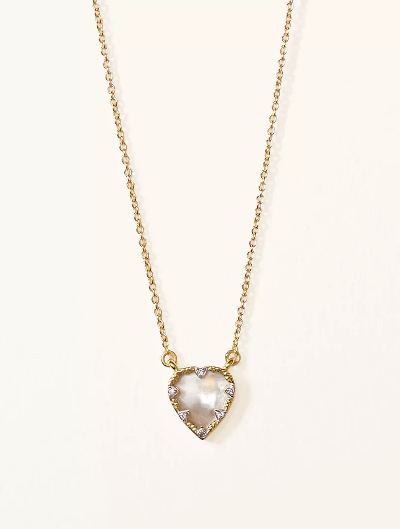 Be Maad Lima collier or j nacre blanc 38cm ajust