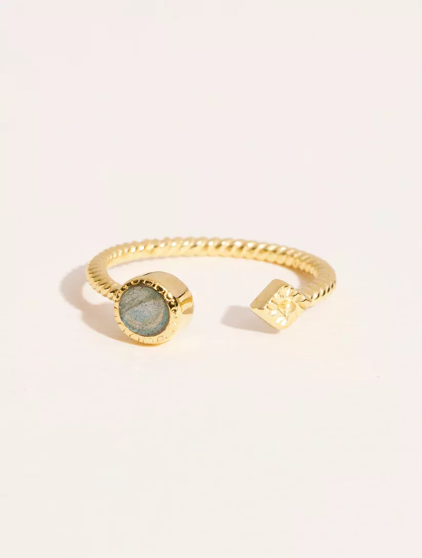 Be Maad Livy bague or j labradorite ajust