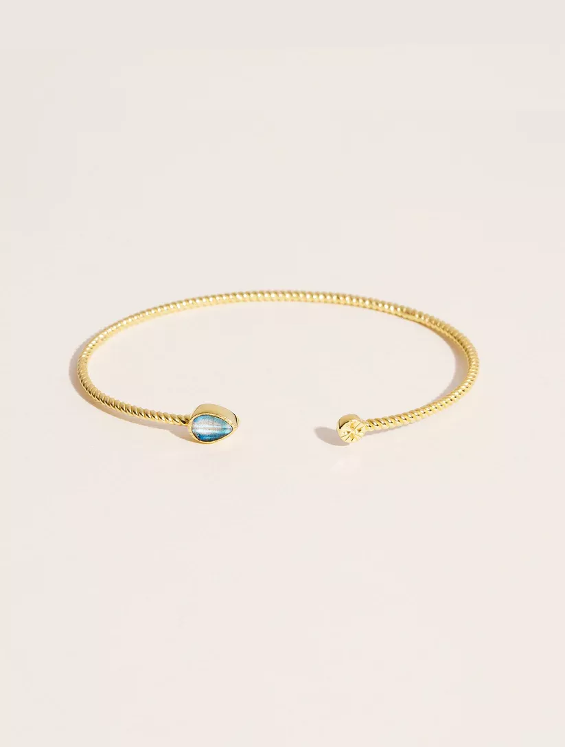 Be Maad Bali bracelet jonc labradorite