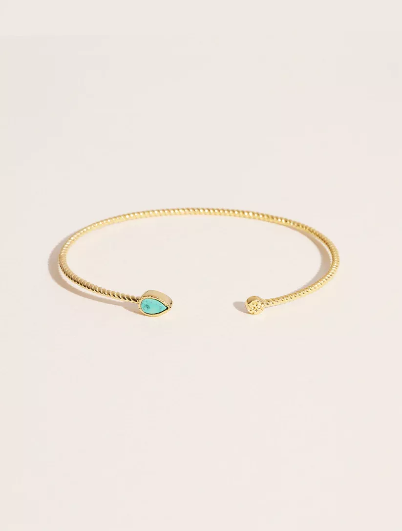 Be Maad Bali bracelet jonc turquoise ajust