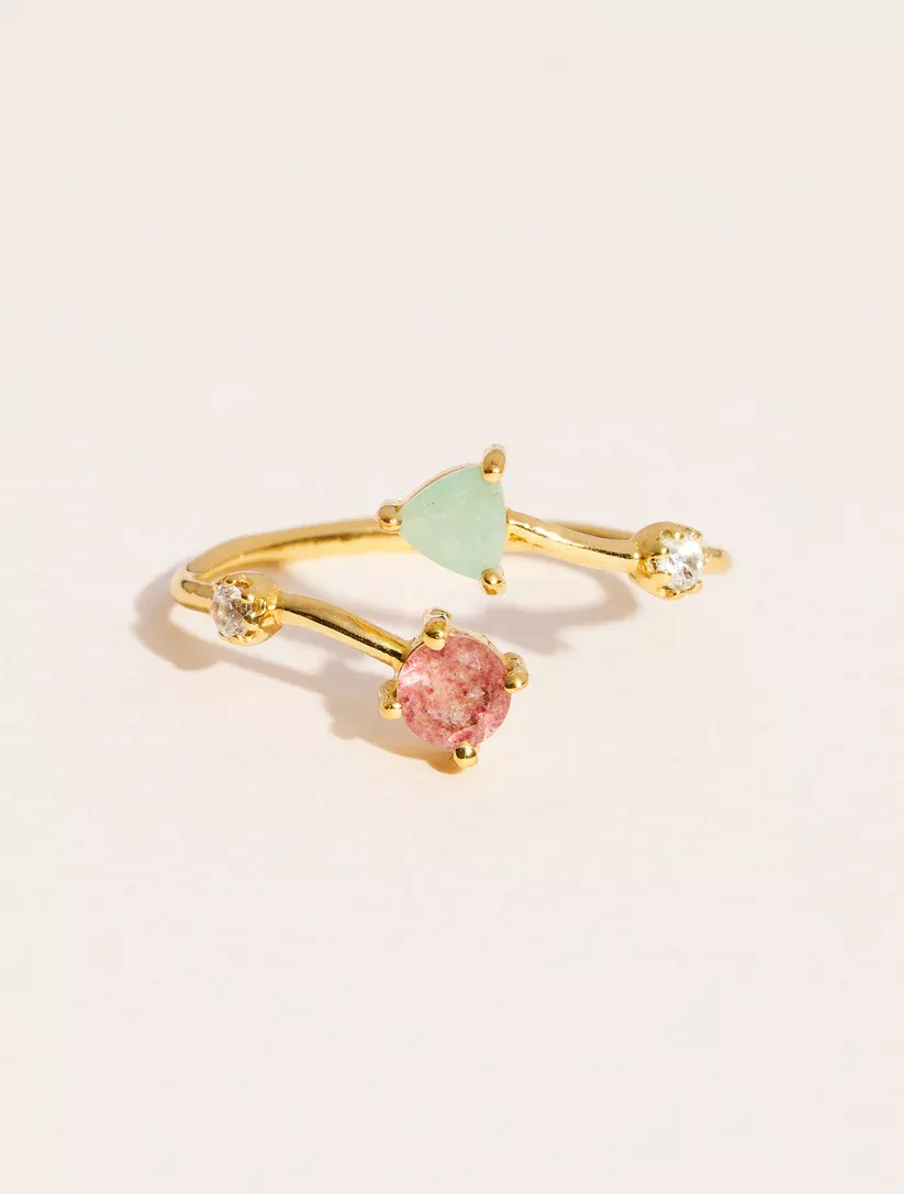 Be Maad Galia bague amazonite/fraise