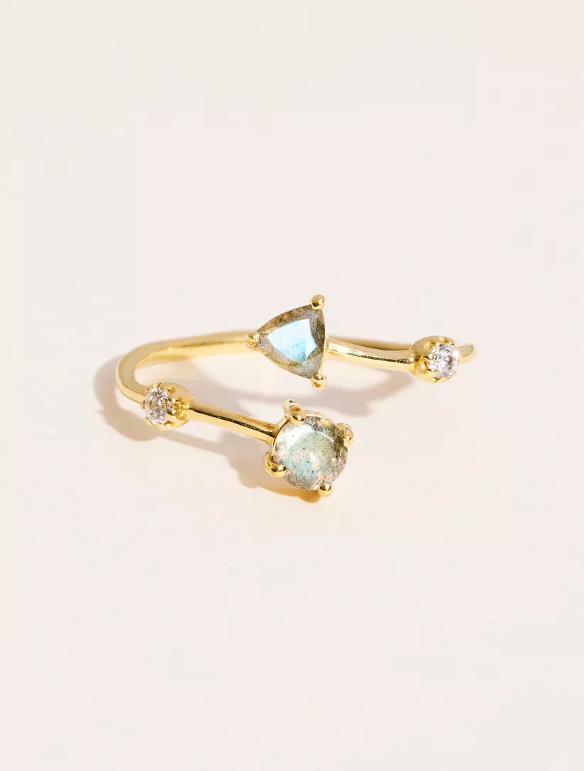 Be Maad Galia bague labradorite ajust