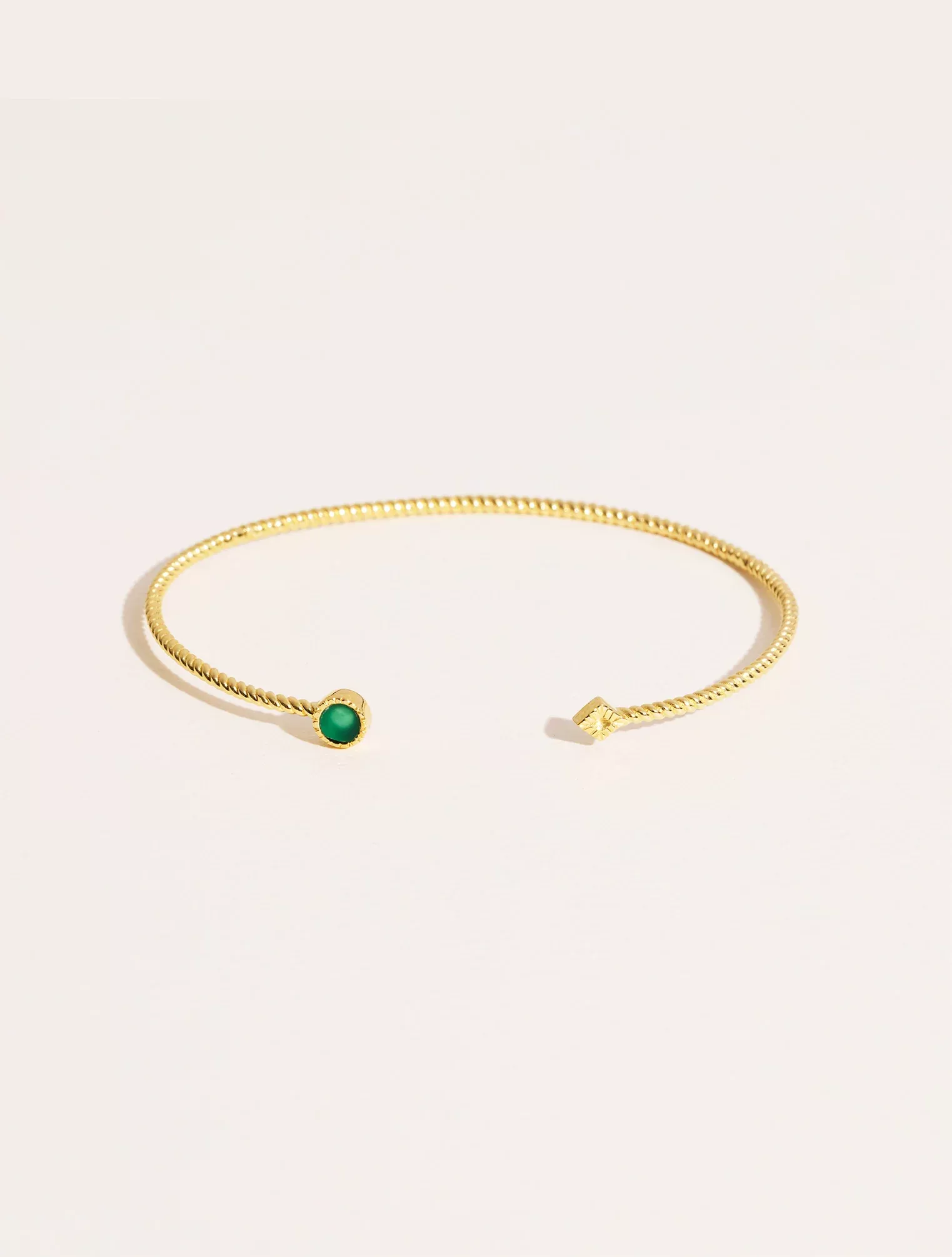 Be Maad Livy bracelet jonc onyx vert