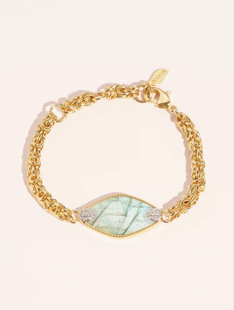 Be Maad Mayan bracelet labradorite zirc 19cm