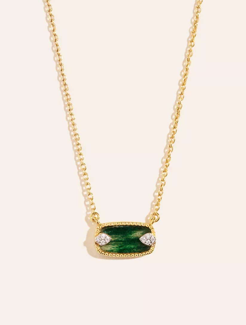 Be Maad Sangha collier aventurine zirc 38 à 43cm
