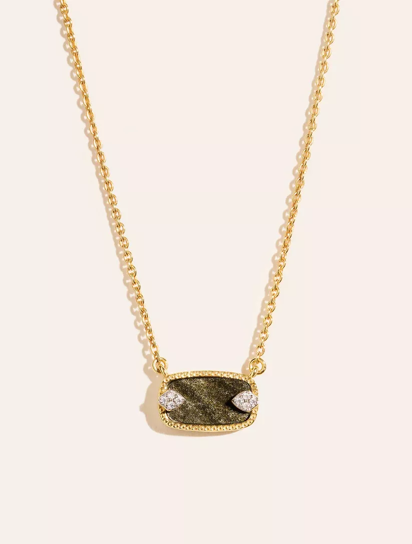Be Maad Sangha collier obsidienne zirc 38 à 43cm