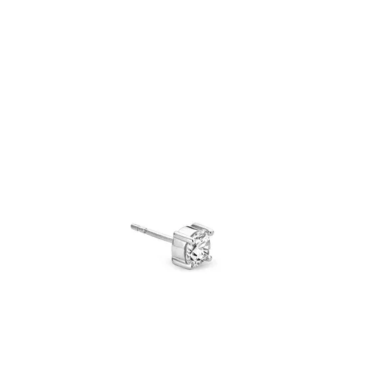 Ti Sento boucles grands clous carré blanc 7mm
