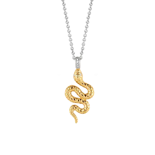 Ti Sento collier fin serpent or jaune 38cm ajust