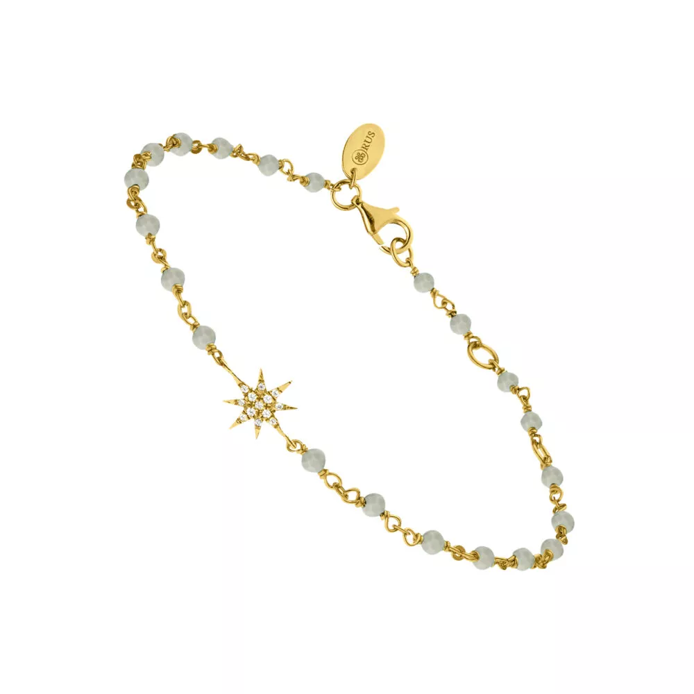 Orus bracelet étoile labradorite blanc zircons