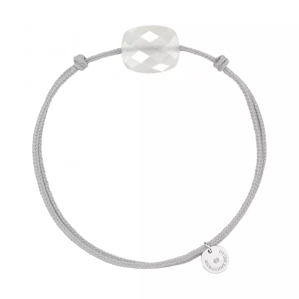 Morgan Bello brac/cord trèfle pierre de lune