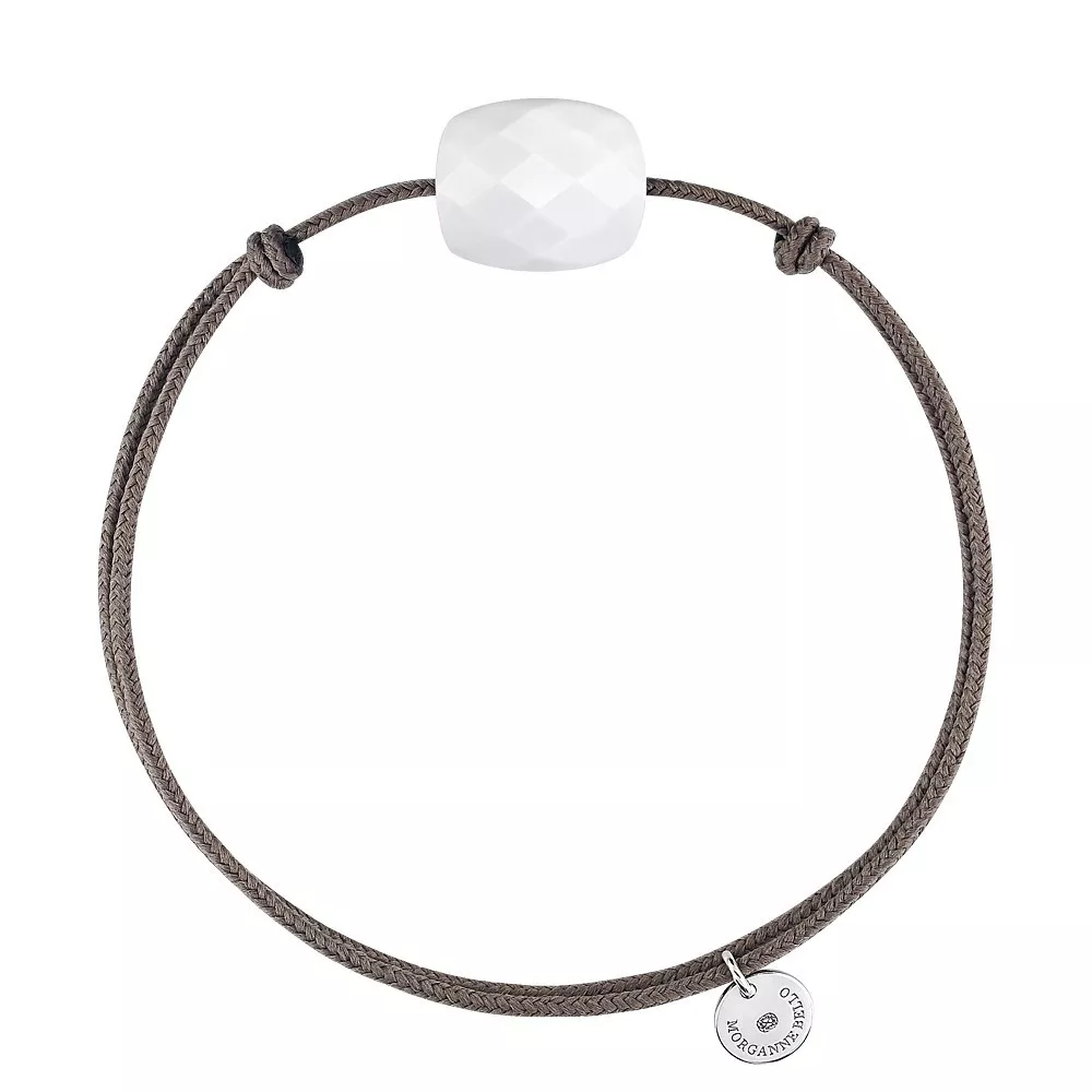 Morgan Bello brac/cordon couss agate blanche