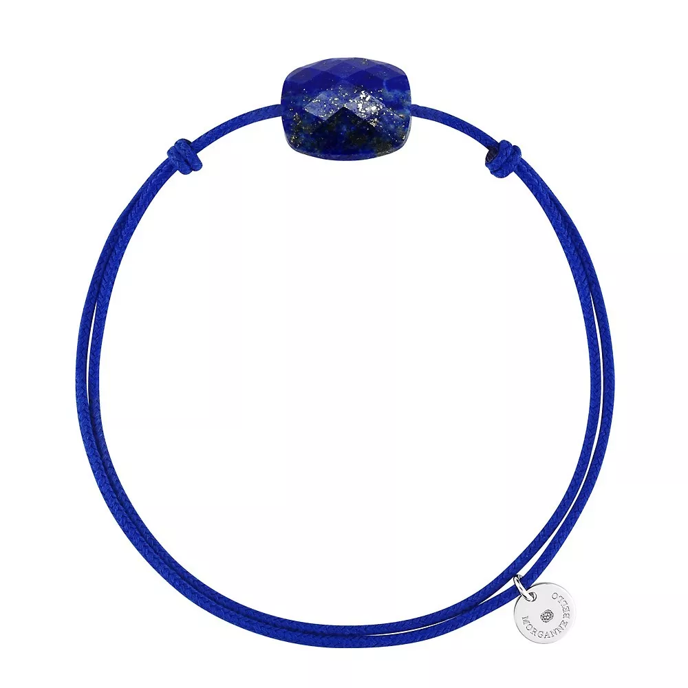 Morgan Bello brac/cordon couss lapis lazulli