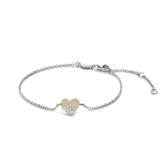 Ti Sento bracelet fin coeur jaune 19 ajust