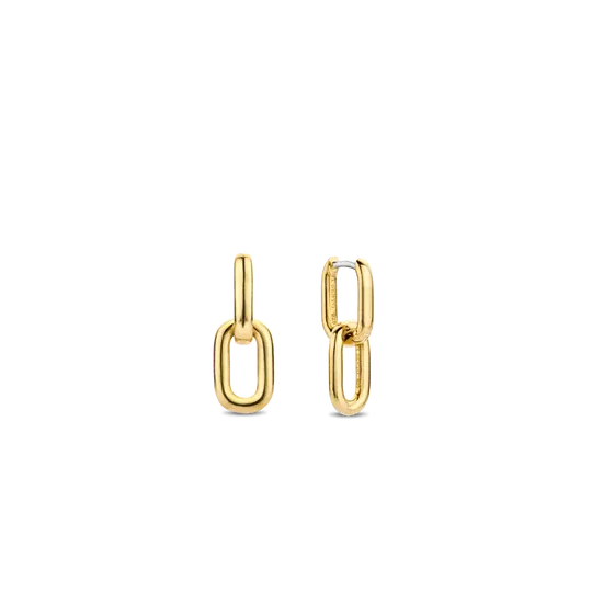 Ti Sento boucles pendant maillon or j 2.5cm