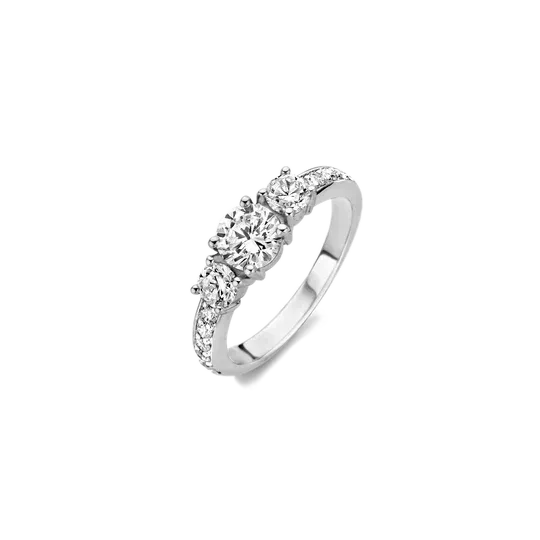 Ti Sento bague argent 3 diam 1/2 serti 52mm