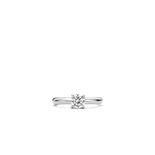 Ti Sento bague solitaire argent large 4 grif 54mm