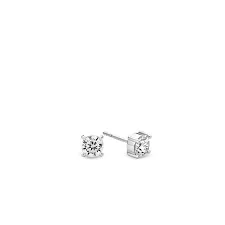 Ti Sento boucles petits clous carré blanc 3mm